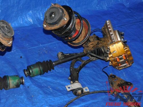 JDM SUBARU IMPREZA WRX STI V7 OEM 5-LUG BREMBO FRONT+REAR BRAKE KIT SET #2 11