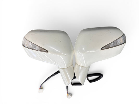 2006-2011 Honda Civic Sedan OEM White Power Mirrors w/ Turn Signals L & R SNA JDM #6