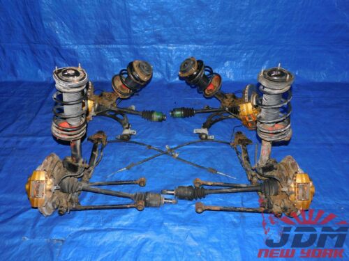 JDM SUBARU IMPREZA WRX STI V7 OEM 5-LUG BREMBO FRONT+REAR BRAKE KIT SET #2
