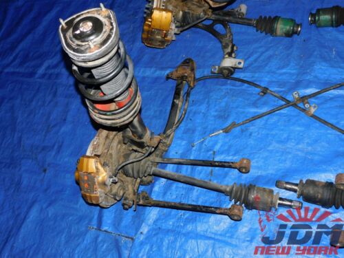 JDM SUBARU IMPREZA WRX STI V7 OEM 5-LUG BREMBO FRONT+REAR BRAKE KIT SET #2 9