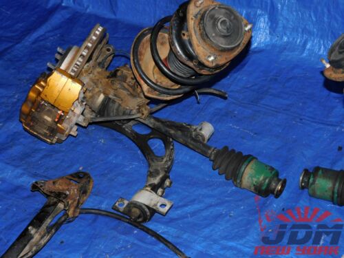 JDM SUBARU IMPREZA WRX STI V7 OEM 5-LUG BREMBO FRONT+REAR BRAKE KIT SET #2 10