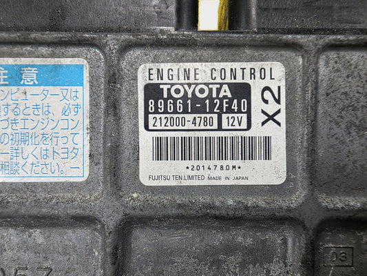 JDM Toyota Corolla Rumion OEM Auto ECU (Engine Computer Unit) 89661-12F40 2zr-fe