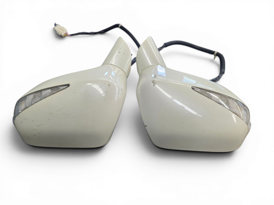 06-11 Honda Civic Sedan OEM White Power Mirrors w/ Turn Signals L & R SNA JDM #3