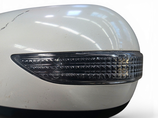 2008-2014 Subaru WRX STI OEM White Power Mirrors w/ Turn Signals L & R GVB JDM