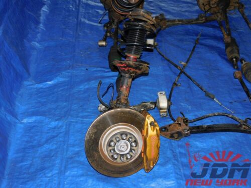 JDM SUBARU IMPREZA WRX STI V7 OEM 5-LUG BREMBO FRONT+REAR BRAKE KIT SET #2 3