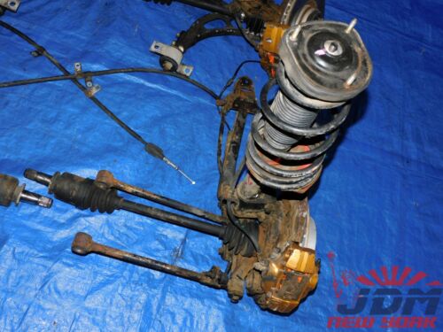 JDM SUBARU IMPREZA WRX STI V7 OEM 5-LUG BREMBO FRONT+REAR BRAKE KIT SET #2 8