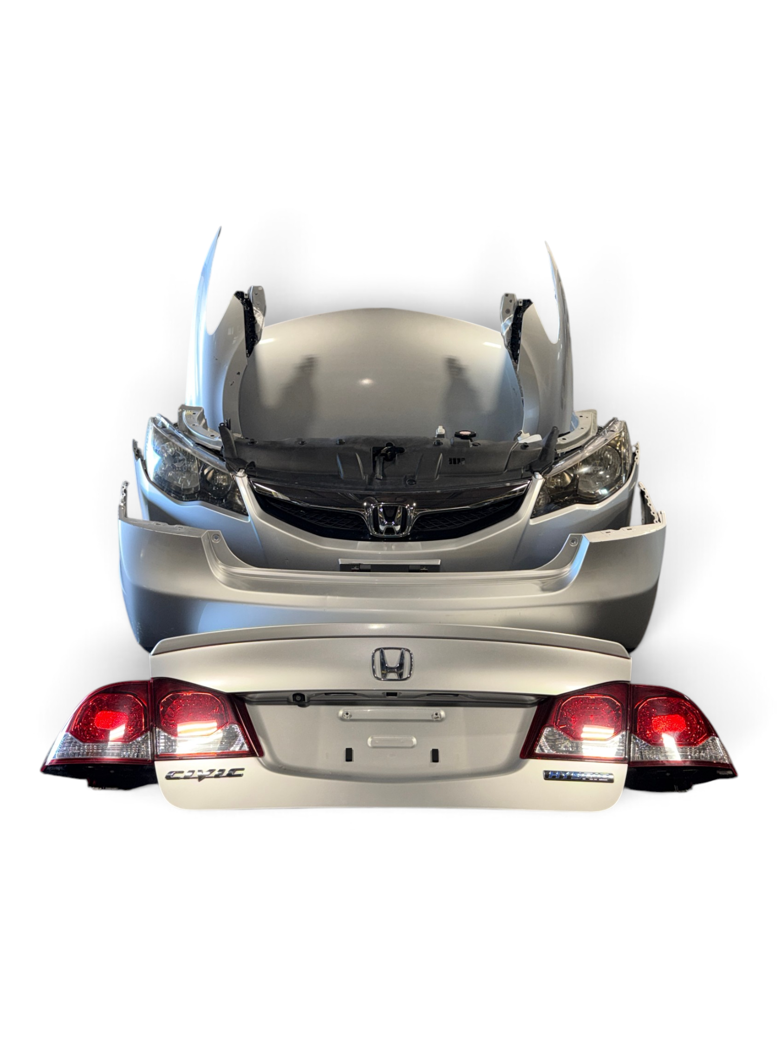 2006-2011 Honda Civic FD3 OEM Front & Rear Conversion Gray Hood Fenders Headlights Bumpers Taillights JDM LDA-MF5 #2