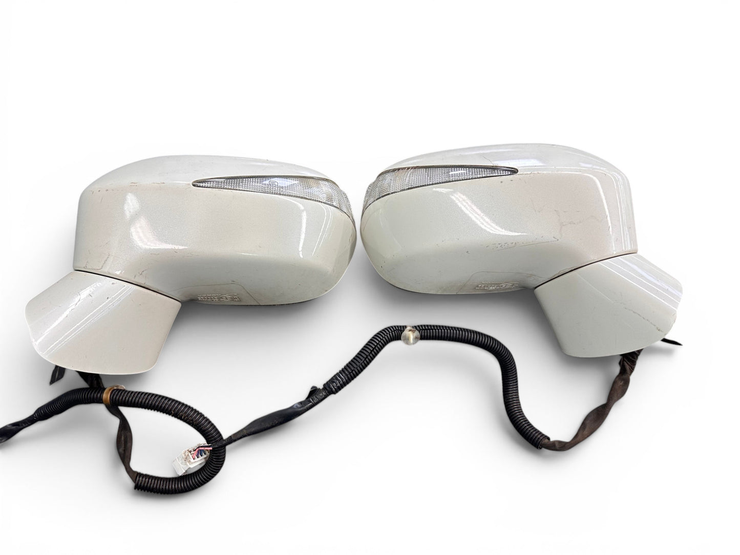 2006-2011 Honda Civic Sedan OEM White Power Mirrors w/ Turn Signals L & R SNA JDM #6