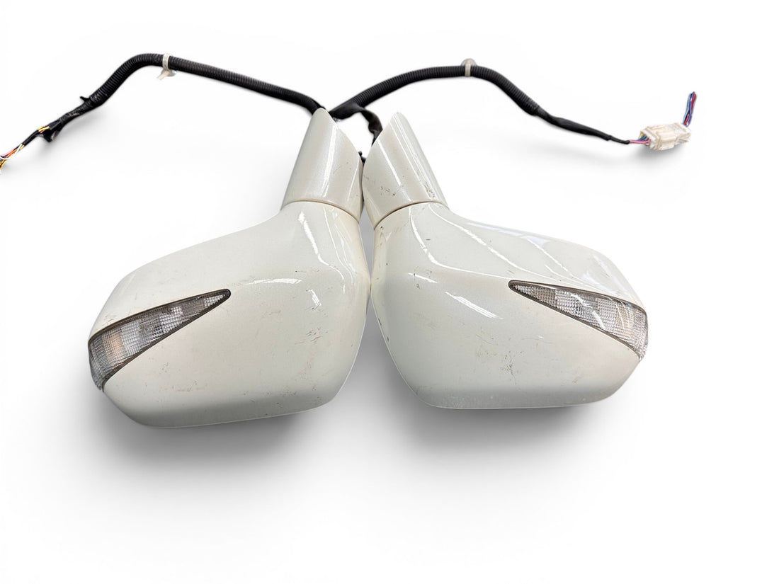 2006-2011 Honda Civic Sedan OEM White Power Mirrors w/ Turn Signals L & R SNA JDM #4
