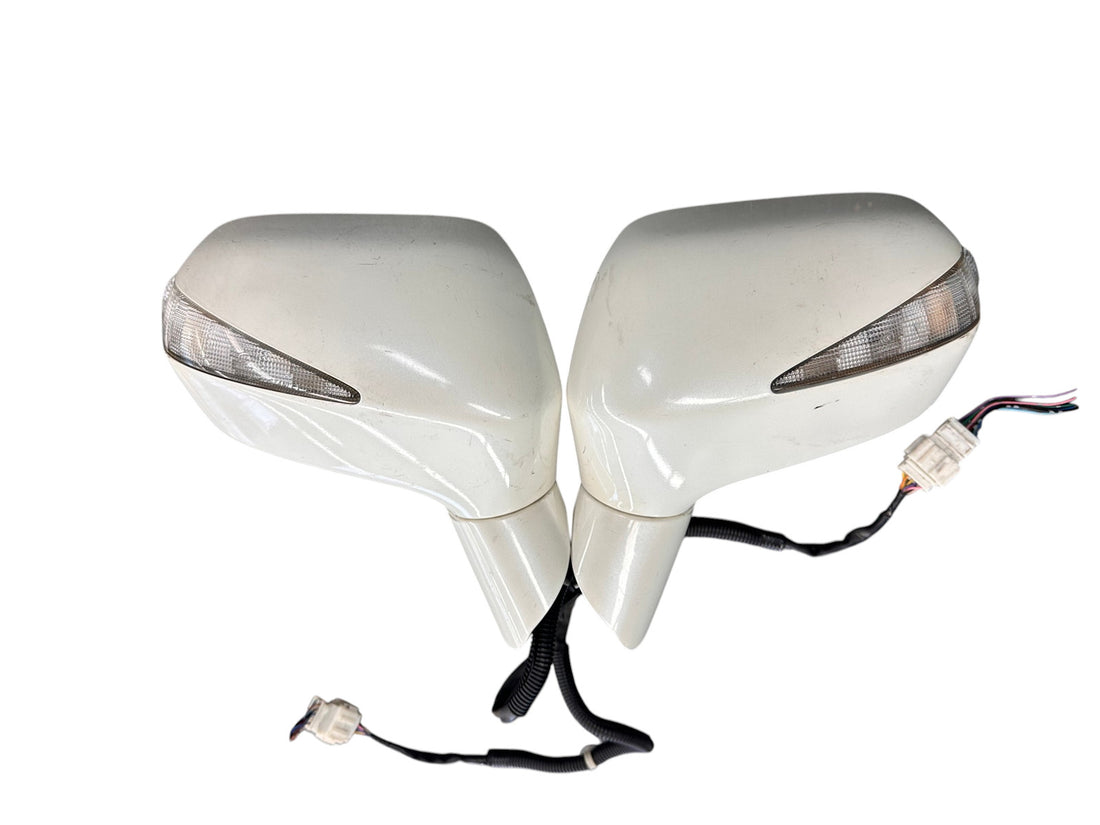 2006-2011 Honda Civic Sedan OEM White Power Mirrors w/ Turn Signals L & R SNA JDM #5