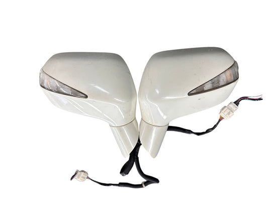 2006-2011 Honda Civic Sedan OEM White Power Mirrors w/ Turn Signals L & R SNA JDM #5