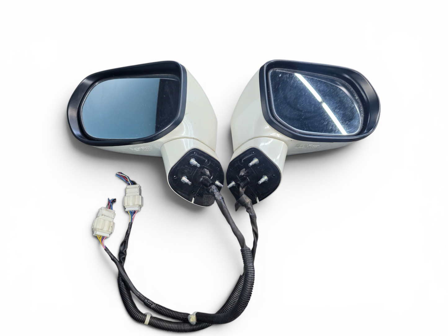 06-11 Honda Civic Sedan OEM White Power Mirrors w/ Turn Signals L & R SNA JDM #3