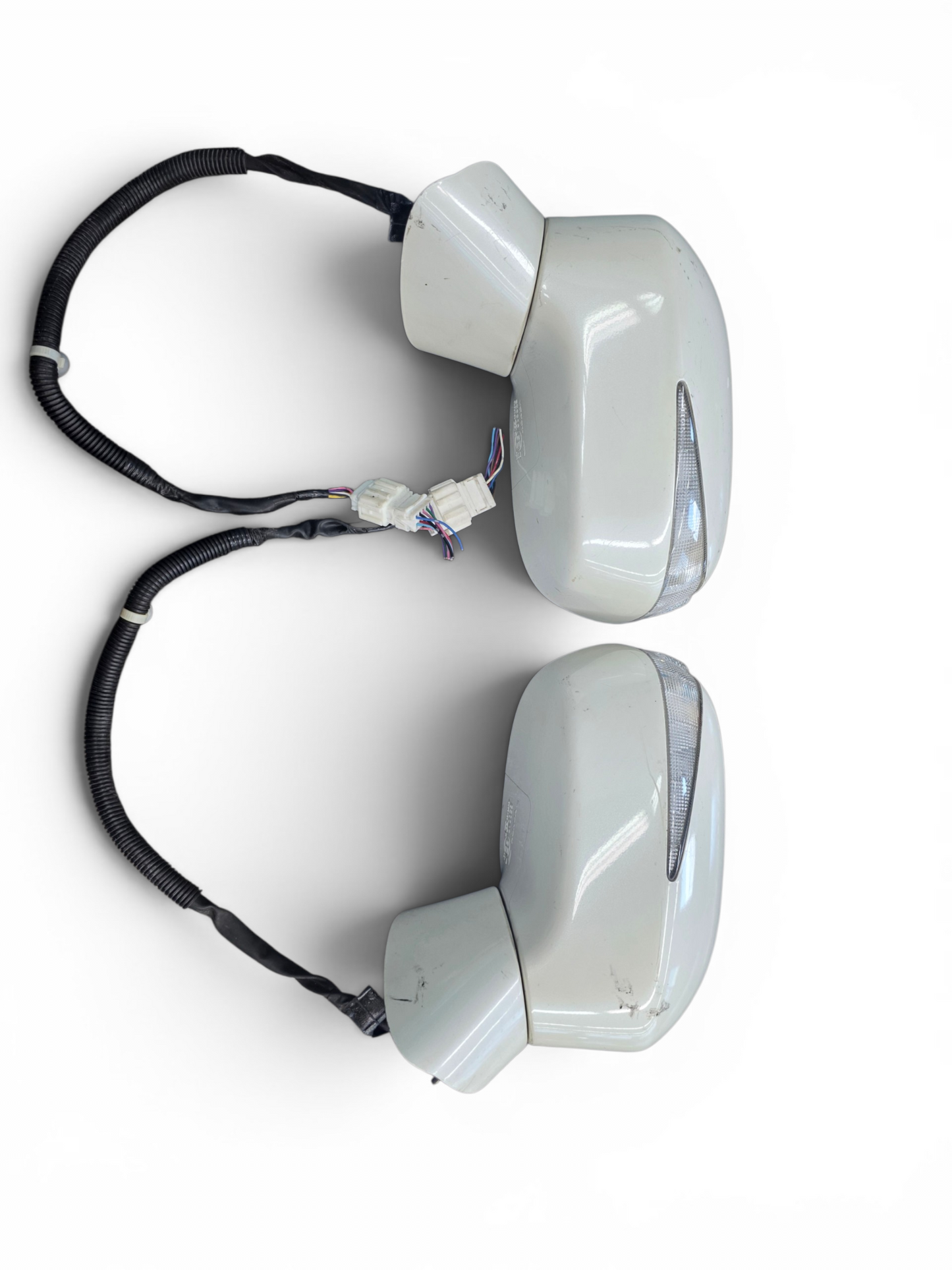 06-11 Honda Civic Sedan OEM White Power Mirrors w/ Turn Signals L & R SNA JDM #3