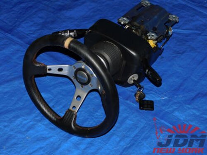 JDM HONDA ACURA TYPE R DC5 INTEGRA RSX MOMO STEERING WHEEL W/ RHD COLUMN #3
