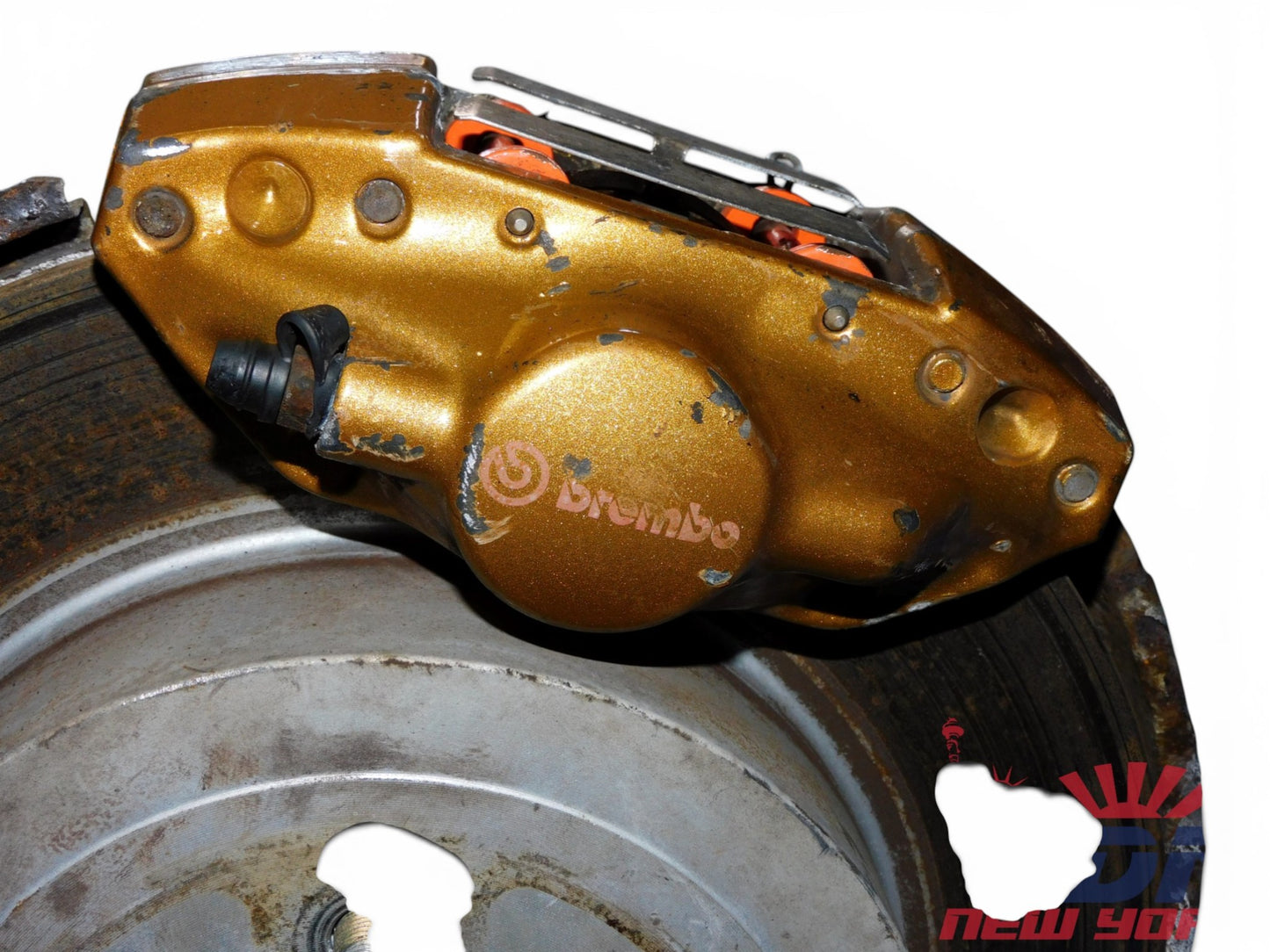 JDM Subaru WRX STI V7 OEM 5-Lug Brembo Front + Rear Brake Kit Set Calipers #2