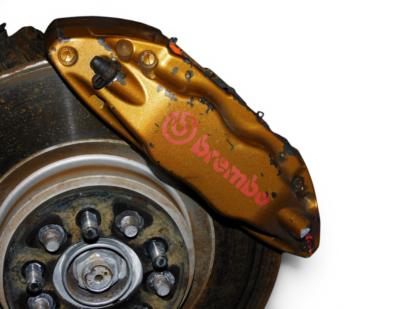 JDM Subaru WRX STI V7 OEM 5-Lug Brembo Front + Rear Brake Kit Set Calipers #2