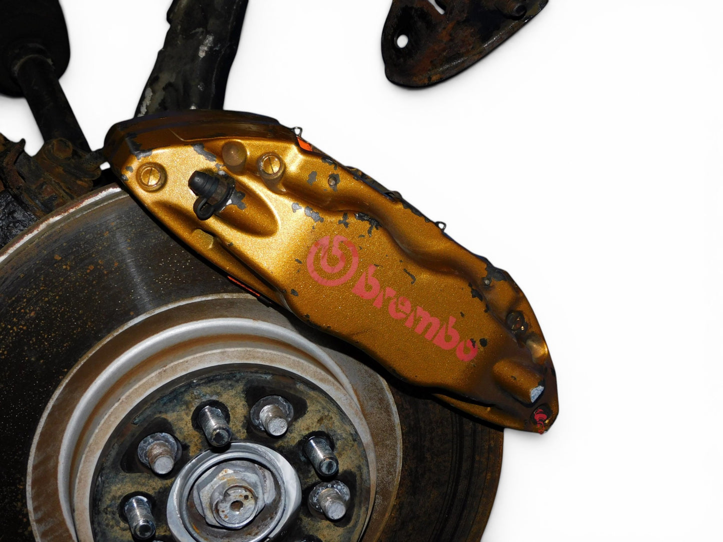 JDM Subaru WRX STI V7 OEM 5-Lug Brembo Front + Rear Brake Kit Set Calipers #2