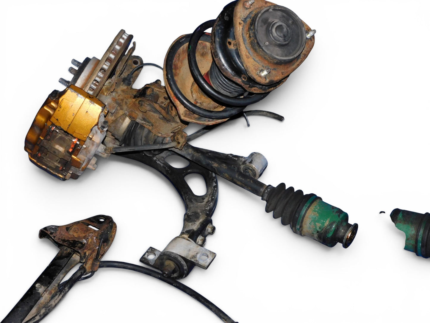 JDM Subaru WRX STI V7 OEM 5-Lug Brembo Front + Rear Brake Kit Set Calipers #2