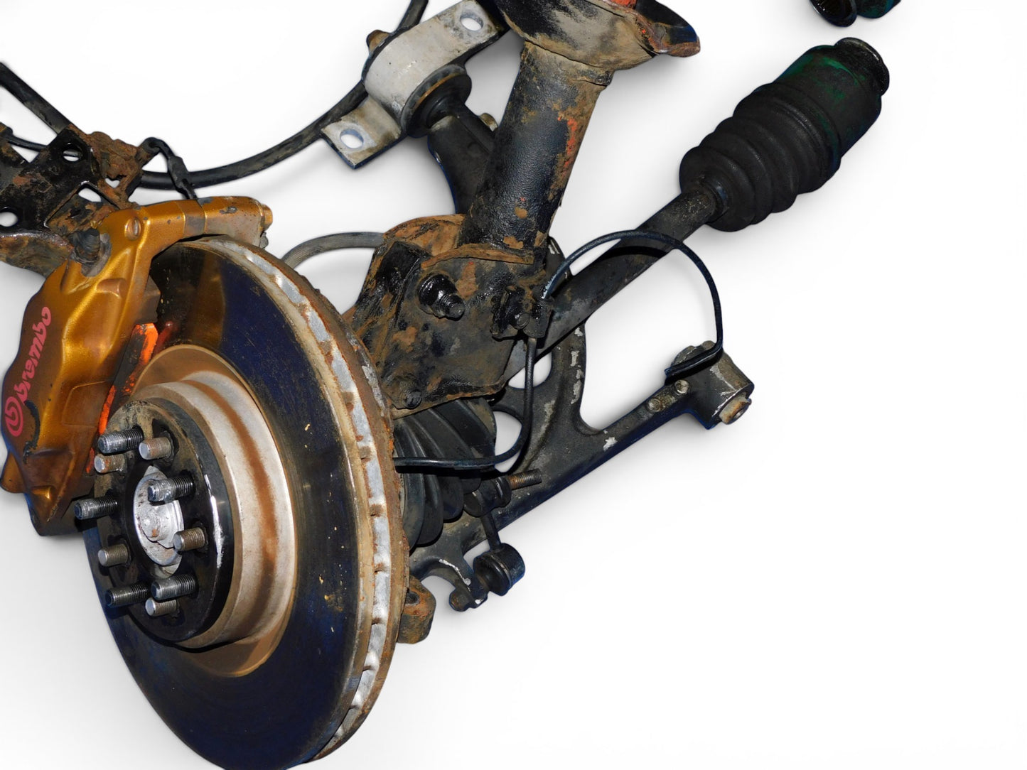 JDM Subaru WRX STI V7 OEM 5-Lug Brembo Front + Rear Brake Kit Set Calipers #2
