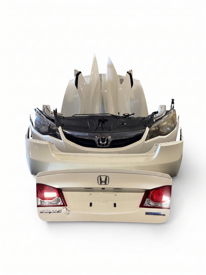 2006-2011 Honda Civic FD3 OEM Front & Rear Conversion White Hood Fenders Headlights Bumpers Taillights JDM LDA-MF5 #9