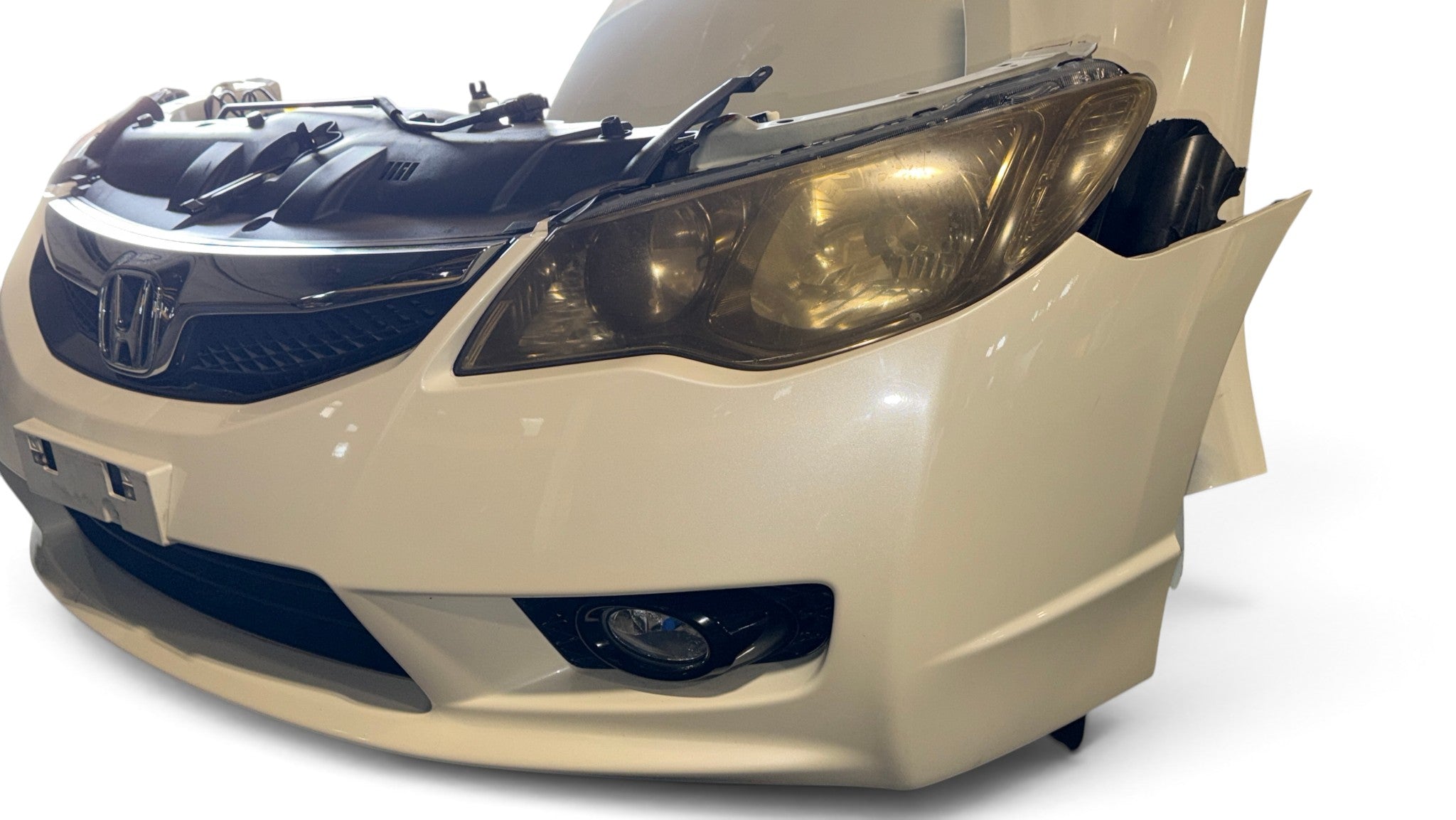 2006-2011 Honda Civic FD3 OEM Front & Rear Conversion White Hood Fenders Headlights Bumpers Taillights JDM LDA-MF5 #3