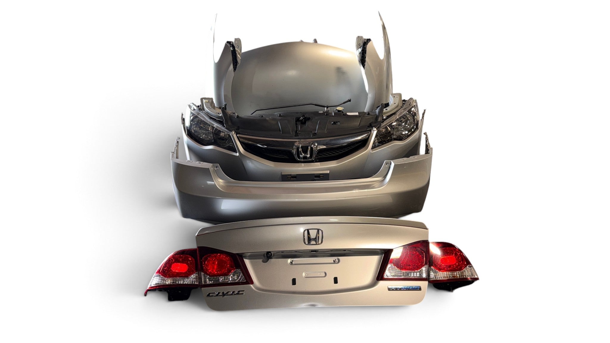 2006-2011 Honda Civic FD3 OEM Front & Rear Conversion Gray Hood Fenders Headlights Bumpers Taillights JDM LDA-MF5 #5