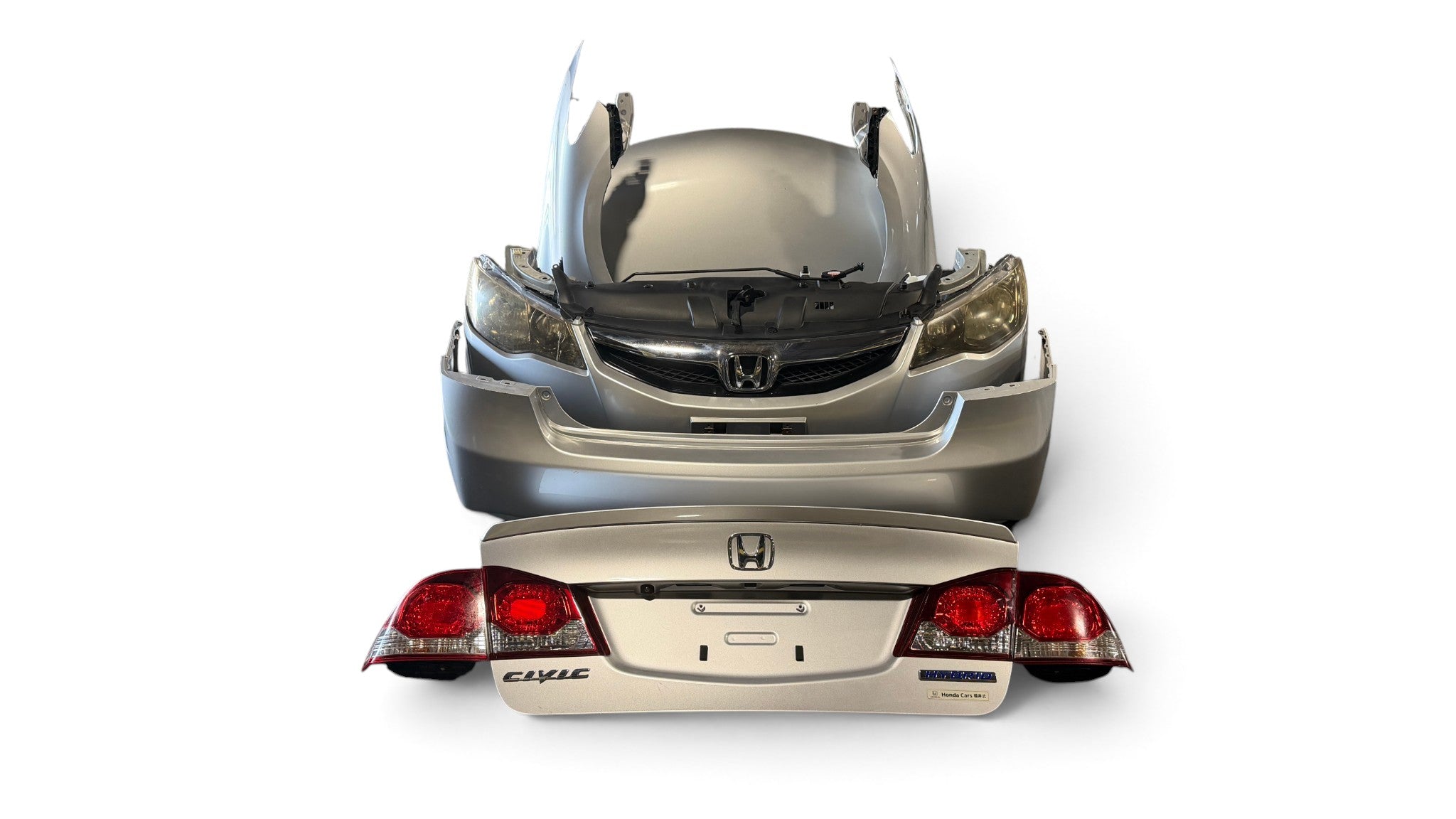 2006-2011 Honda Civic FD3 OEM Front & Rear Conversion Gray Hood Fenders Headlights Bumpers Taillights JDM LDA-MF5 #10