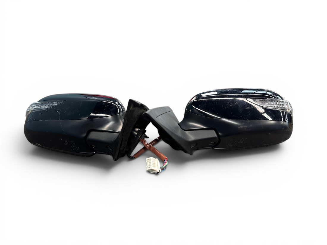 2008-2014 Subaru WRX STI OEM Black Power Mirrors w/ Turn Signals L & R GVB JDM #3