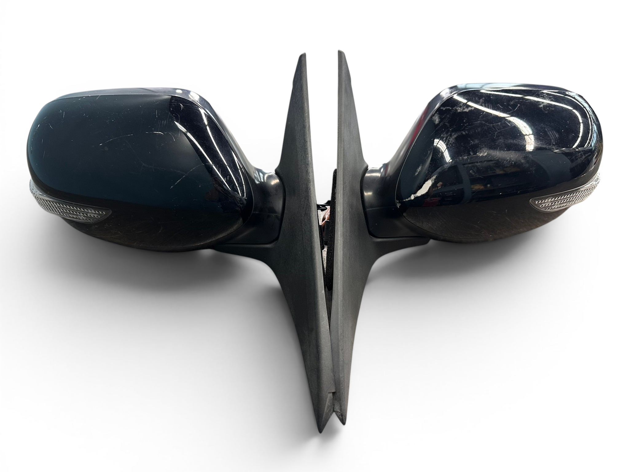 2008-2014 Subaru WRX STI OEM Black Power Mirrors w/ Turn Signals L & R GVB JDM #3