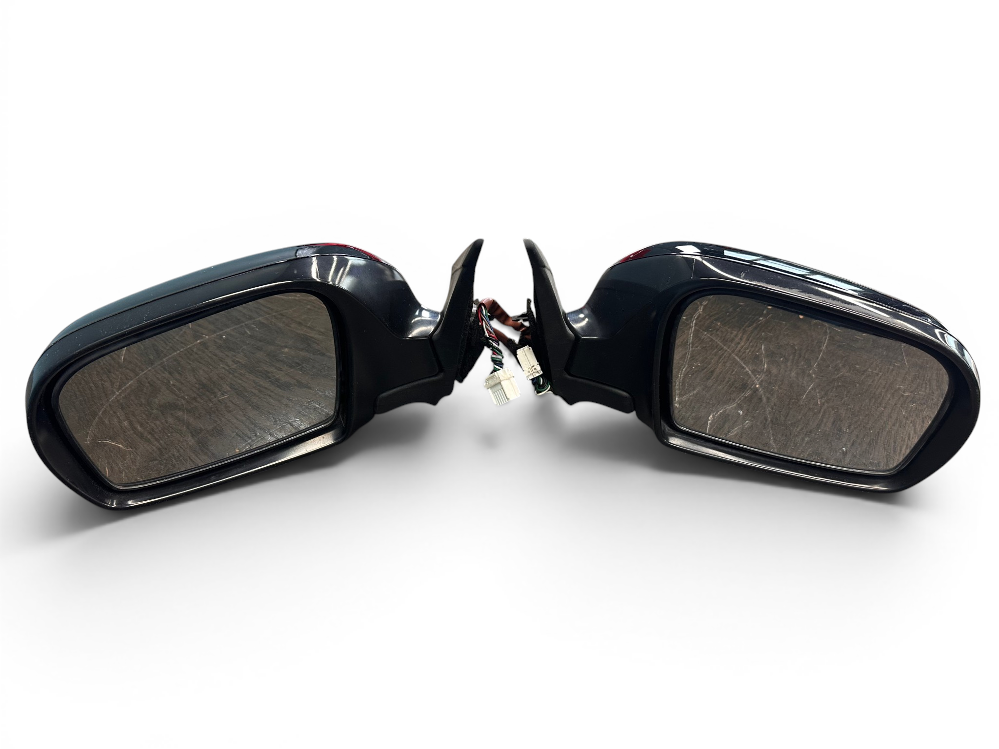 2008-2014 Subaru WRX STI OEM Black Power Mirrors w/ Turn Signals L & R GVB JDM #2