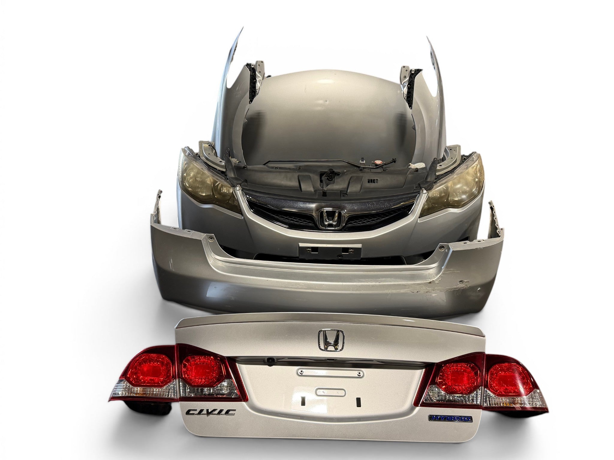 JDM Honda Civic Hybrid FD3 Front & Rear Conversion Gray Hood Fenders Headlights Bumpers Taillights JDM LDA-MF5 #1