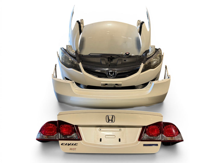 JDM Honda Civic Hybrid FD3 Front & Rear Conversion White Hood Fenders Headlights Bumpers Taillights JDM LDA-MF5 #3