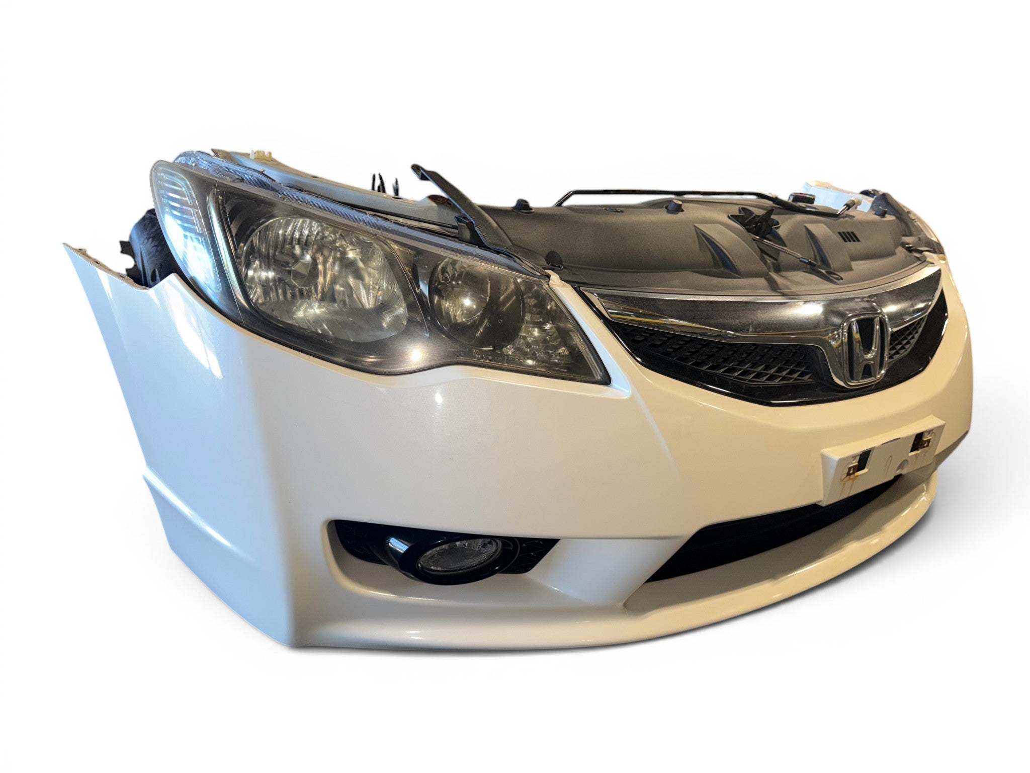 JDM Honda Civic Hybrid FD3 Front & Rear Conversion White Hood Fenders Headlights Bumpers Taillights JDM LDA-MF5 #3