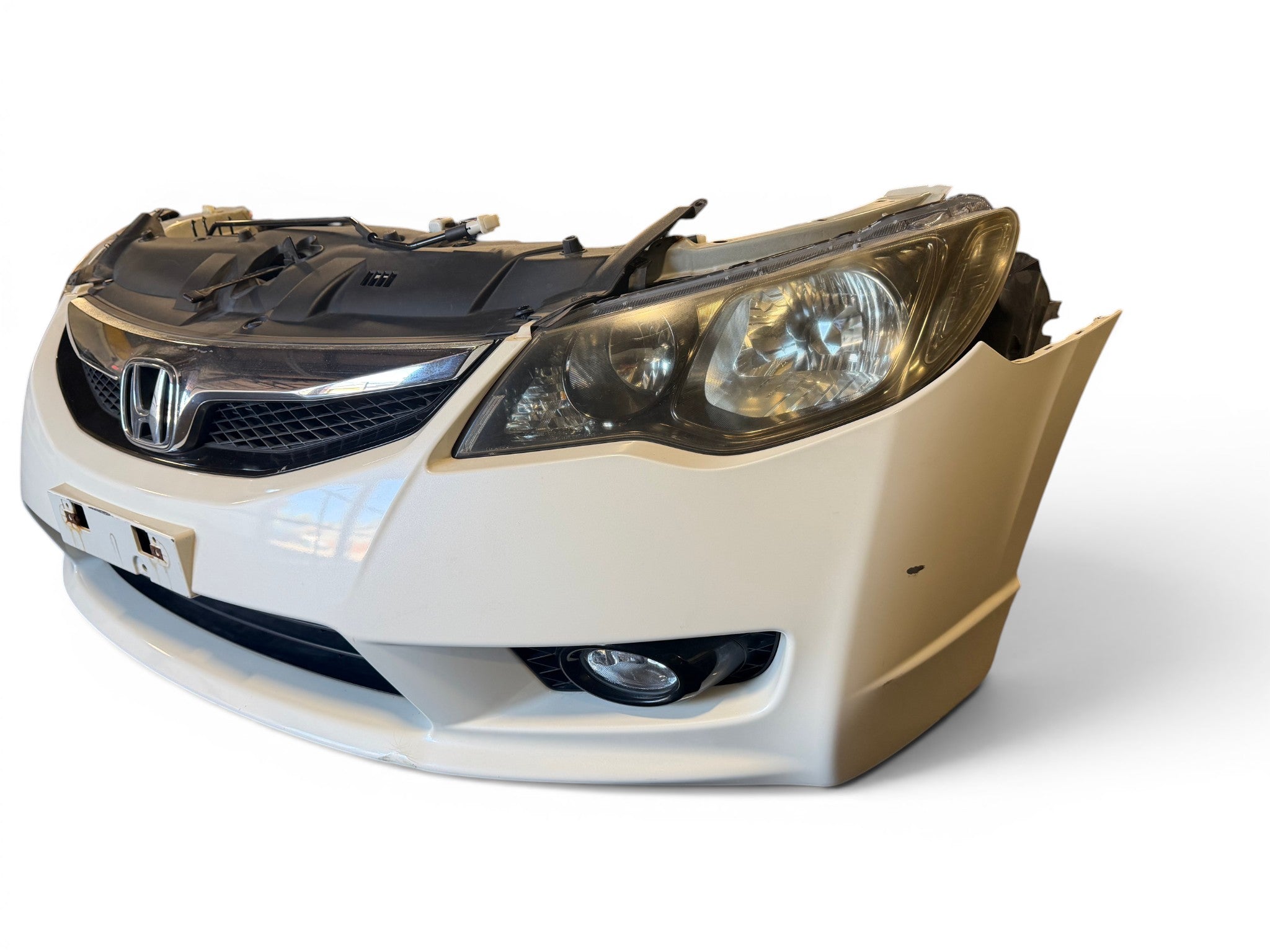 JDM Honda Civic Hybrid FD3 Front & Rear Conversion White Hood Fenders Headlights Bumpers Taillights JDM LDA-MF5 #3