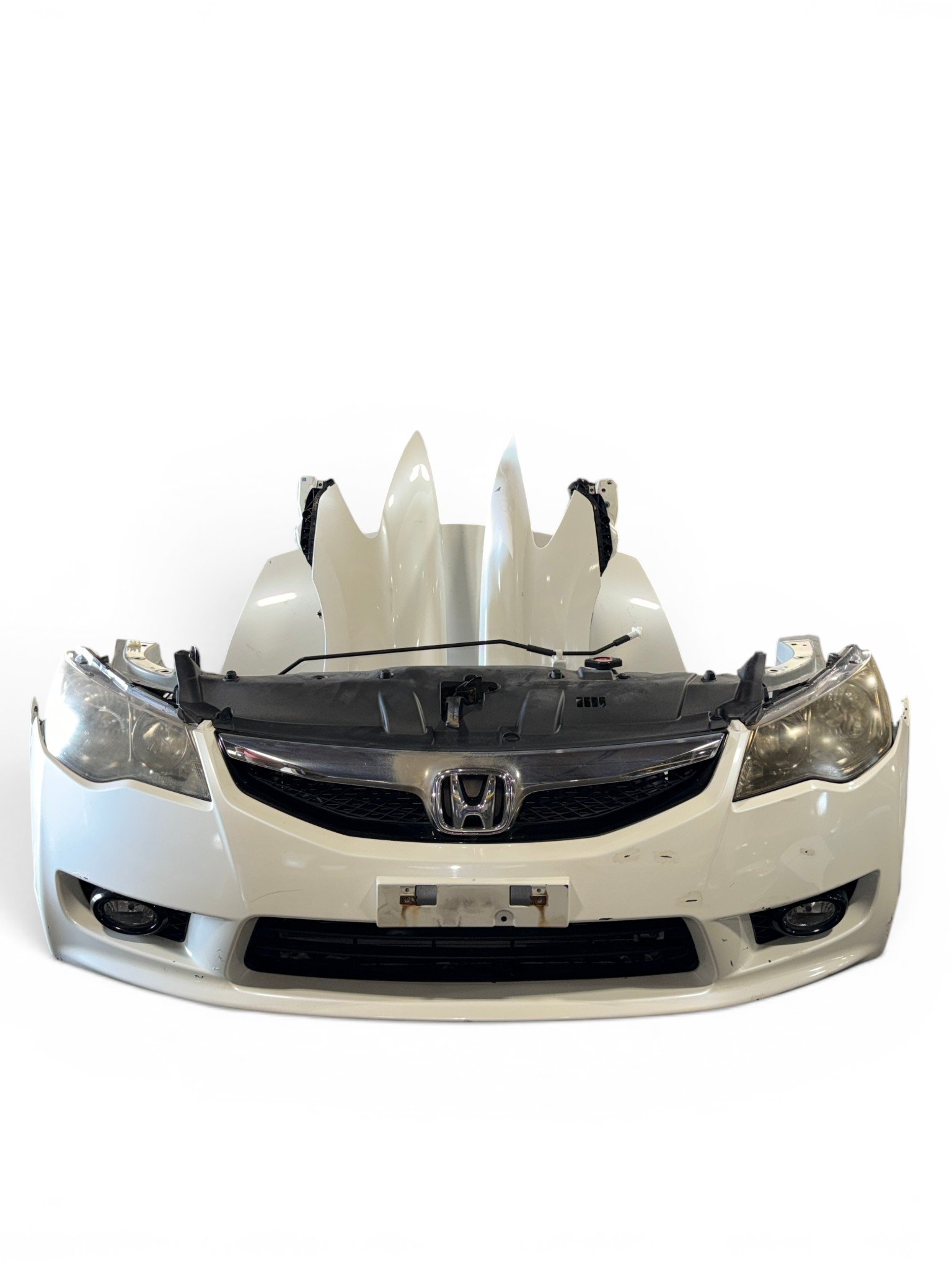 JDM Honda Civic Hybrid FD3 Front & Rear Conversion White Hood Fenders Headlights Bumpers Taillights JDM LDA-MF5 #7