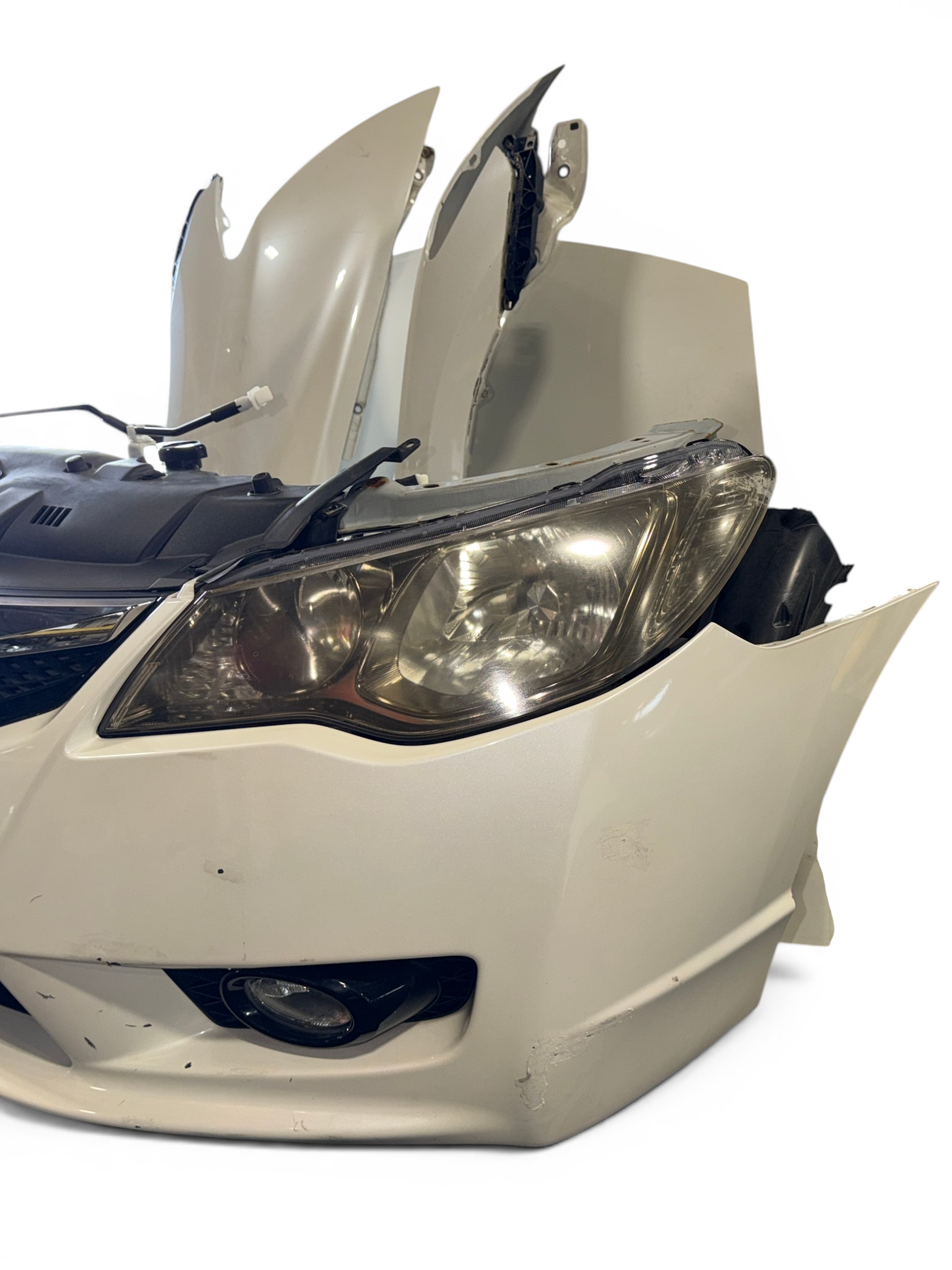 JDM Honda Civic Hybrid FD3 Front & Rear Conversion White Hood Fenders Headlights Bumpers Taillights JDM LDA-MF5 #7