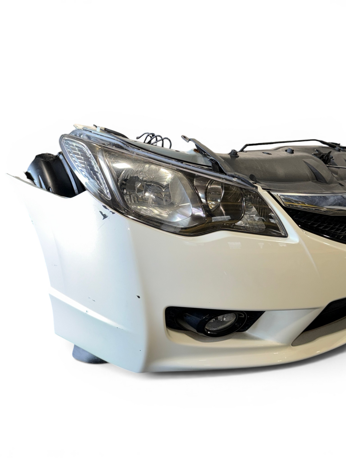 JDM Honda Civic Hybrid FD3 Front & Rear Conversion White Hood Fenders Headlights Bumpers Taillights JDM LDA-MF5 #9