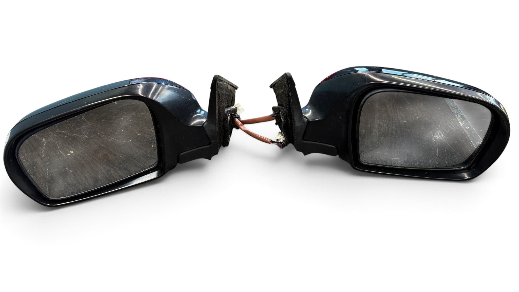 2008-2014 Subaru WRX STI OEM Black Power Mirrors w/ Turn Signals L & R GVB JDM #4