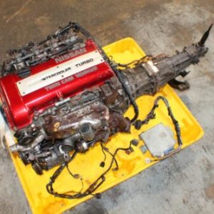 NISSAN SILVIA S13 2.0L TWIN CAM RED TOP TURBO ENGINE 5-SPEED MANUAL RWD TRANSMISSION ECU JDM SR20DET 240SX #1